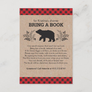 Lumberjack Trae una tarjeta de gabinete Baby Showe
