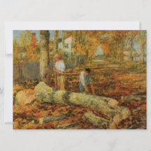 Lumberjacks Cutting Wood (por Childe Hassam)