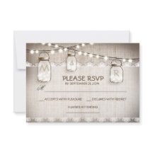 lumbreras de encaje de raspones y tarjeta RSVP de