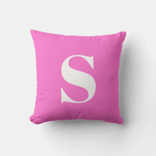 Luminosa almohada exterior monogramada inicial ros