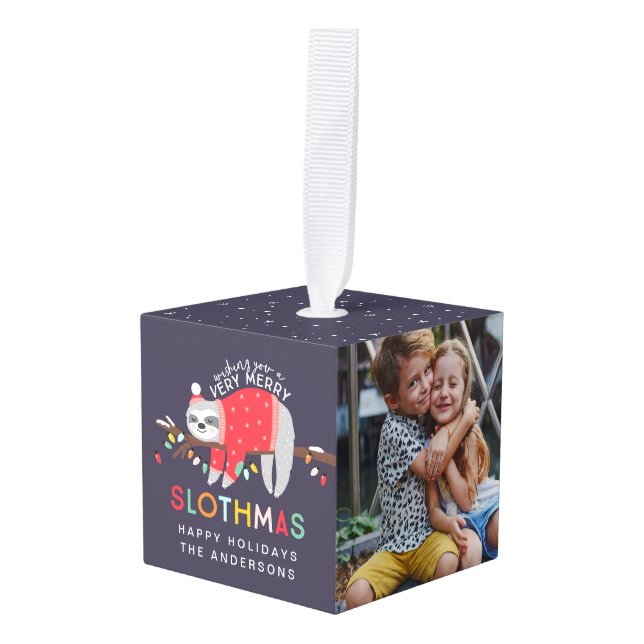 Luminosa foto de Navidades con decoración navideña (Anverso en perspectiva)