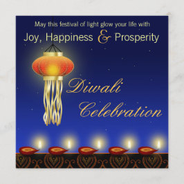 Luminosa lámpara Diwali - Invitación al Festival