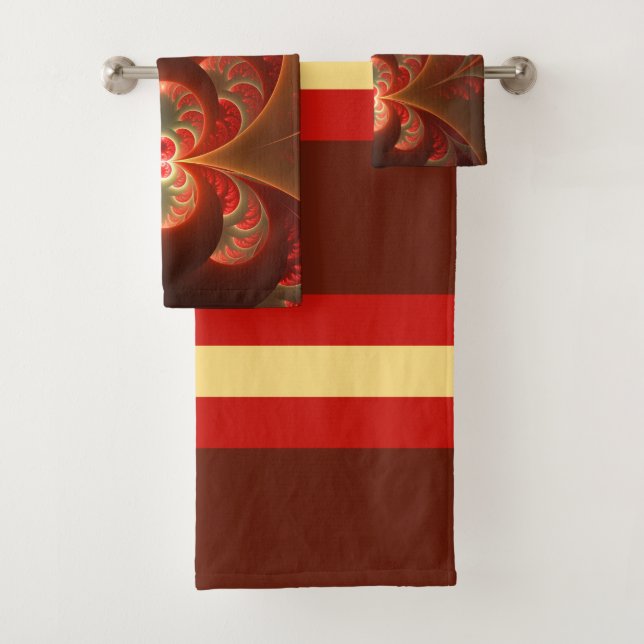 Luminoso abstracto moderno naranja rojo Fractal (In situ)