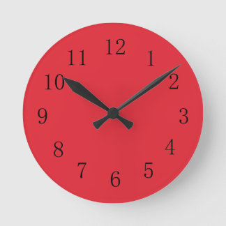 Luminoso Alizarin Red Kitchen reloj de pared