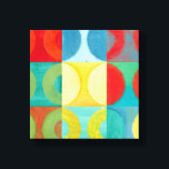 Luminoso arte pop con círculos y plazas<br><div class="desc">El fluorescente ya no es sólo para las luces,  como lo demuestra esta maravillosamente brillante obra de arte pop. Esta impresión es una mezcla de cuadradas con círculos de colores dentro. ¡Si te gusta el arte abstracto te encantará este papel!</div>