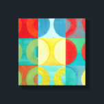 Luminoso arte pop con círculos y plazas<br><div class="desc">El fluorescente ya no es sólo para las luces,  como lo demuestra esta maravillosamente brillante obra de arte pop. Esta impresión es una mezcla de cuadradas con círculos de colores dentro. ¡Si te gusta el arte abstracto te encantará este papel!</div>