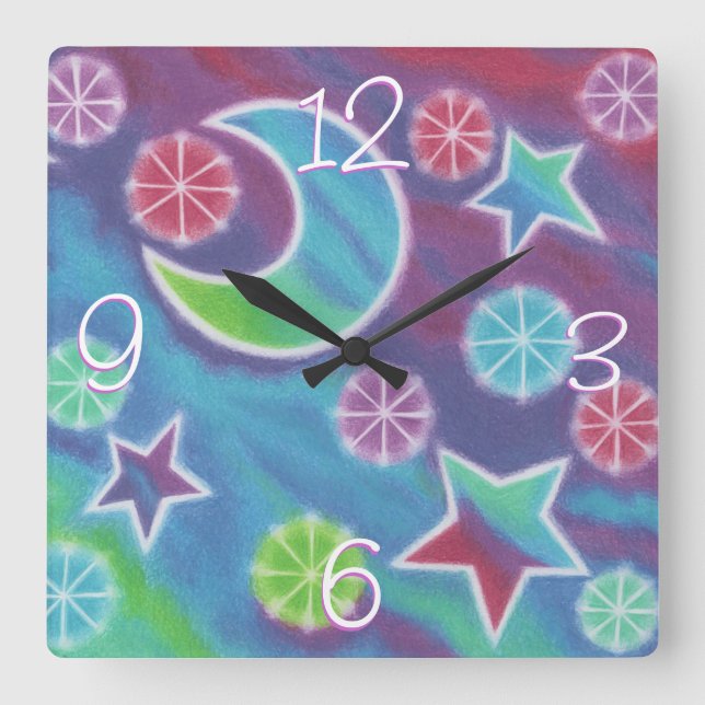 Luminoso cuadrado del reloj de los números de la n (Anverso)