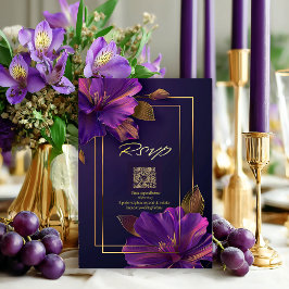 Luminous Violets QR Code RSVP 