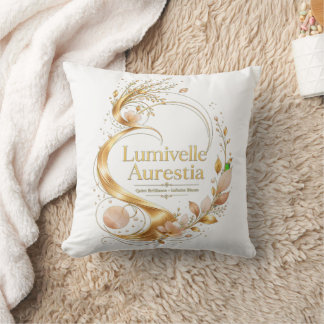 Lumivelle Aurestia – Almohada Elegancia Flor Dorad