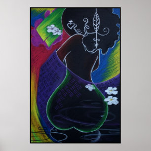 Luna africana - impresión de Miami Deco