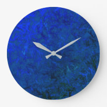 Luna azul del reloj de pared