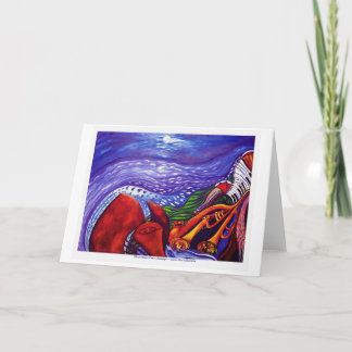 Luna azul sobre TARJETA de FELICITACIÓN de Chicago