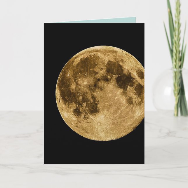 LUNA COMPLETA - TARJETAS DE CUMPLEAÑOS FELICES PAR (Anverso)