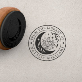 Luna de cristal de la biblioteca de sellos de goma