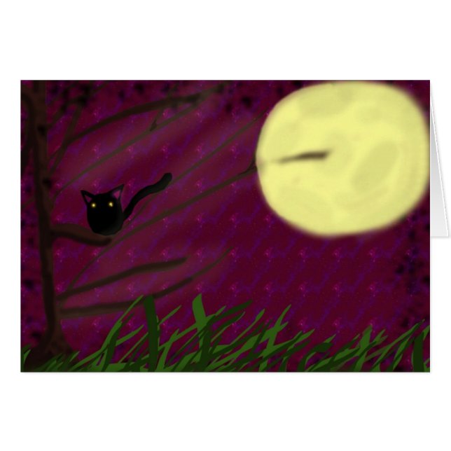 Luna de gato por la noche (Anverso (Horizontal))