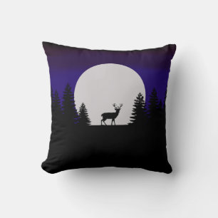 Luna de Invierno de Cojín decorativo con ciervo