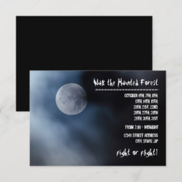 Luna de la noche - Invitación de bosque embrujado 