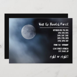 Luna de la Noche - Invitación del bosque embrujada