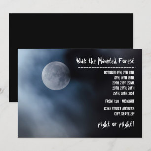 Luna de la Noche - Invitación del bosque embrujada