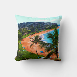 Luna de Miel en Maui Almohada de Playa Personaliza