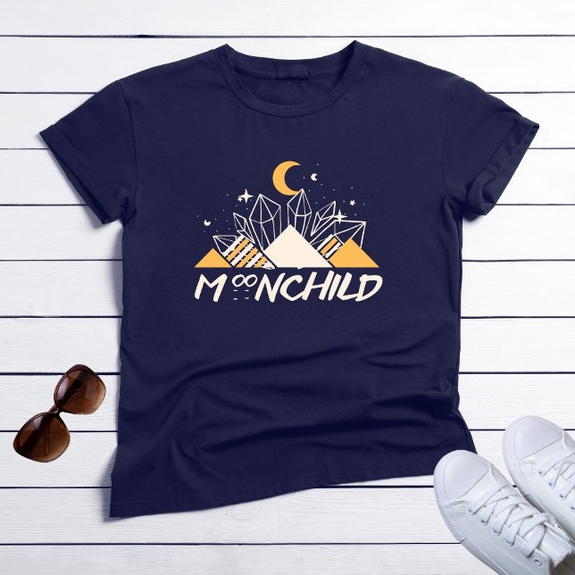 Luna de Oro Blanco Niño Pirámides Camiseta Cristal (Subido por el creador)