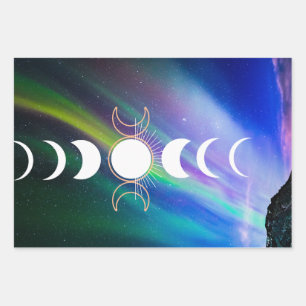 Luna de Wiccan, papel de envoltura astrológico -se