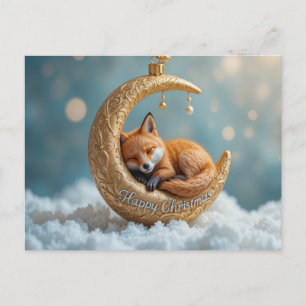 Luna de zorro dormido Navidad Acogedora Noche de i
