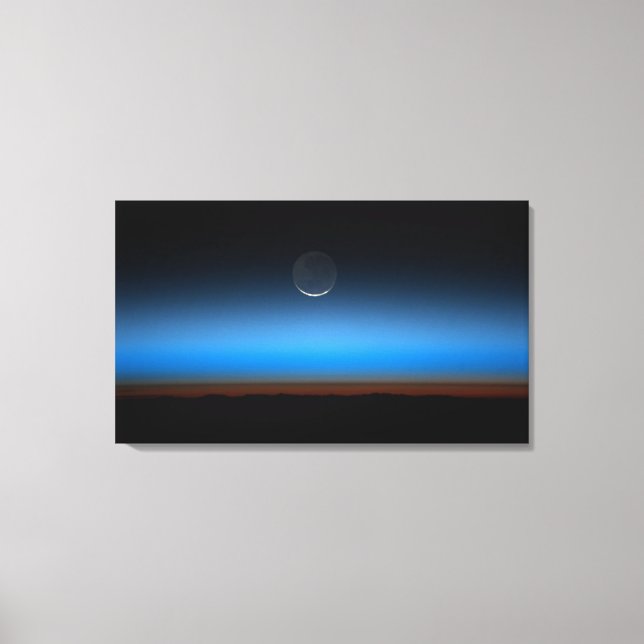 Luna desde el espacio en lienzo impreso (Anverso)