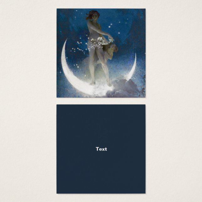 Luna diosa en las estrellas que dispersan la noche (Anverso y reverso)