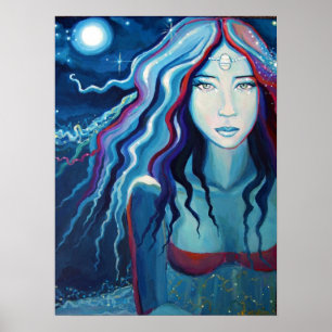 Luna eléctrica - diosa/impresión del arte de la