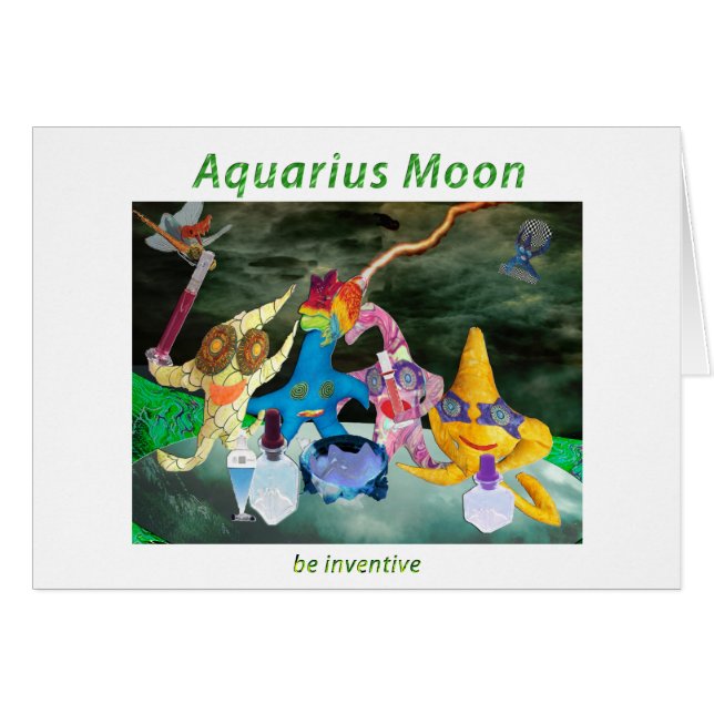 Luna en acuario (Anverso (Horizontal))