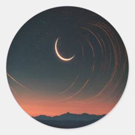 luna en el cielo pegatina mágico