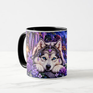 Luna Encantada – Taza Husky de Fantasía Gótica