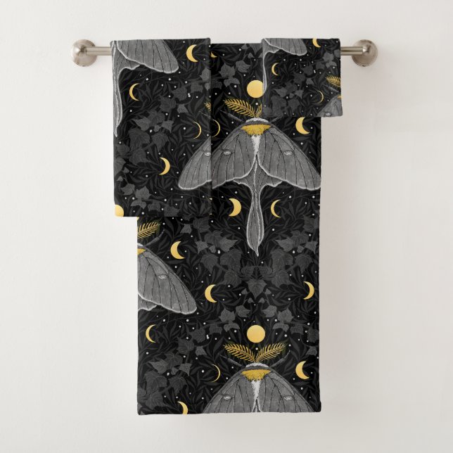 Luna, fases lunares y patrón de damasco de hiedra (In situ)