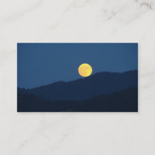 Luna Llena anaranjada de las tarjetas de visita de
