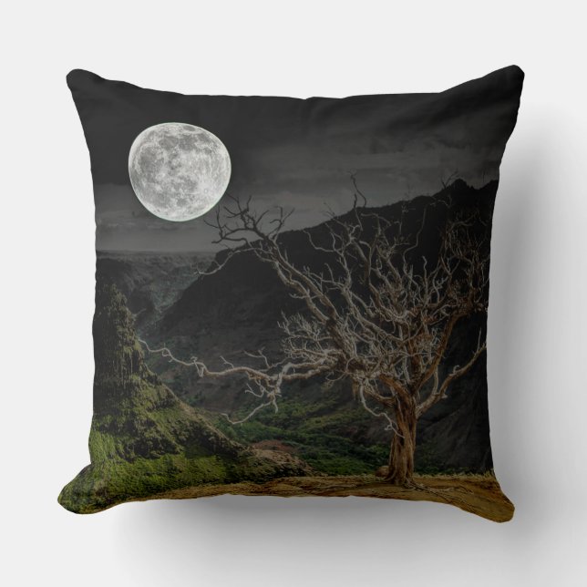 Luna Llena con la almohada de tiro del árbol de (Anverso)