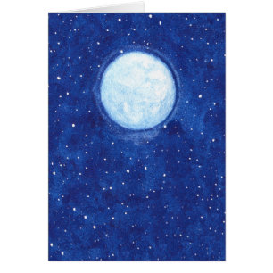 Luna Llena de la acuarela