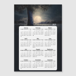 Luna llena del árbol mágico del calendario 2021