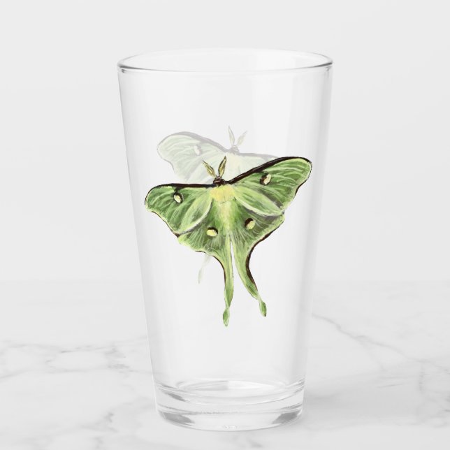 Luna Moth Glass Tumbler (Anverso)