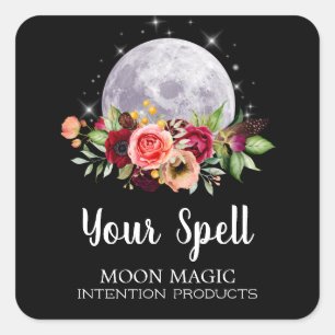 Luna Negra Y Estrellas Pegatinas De Spell Jar