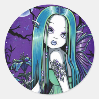 "Luna" Pegatinas de arte gótico Moon Lilly Fairy