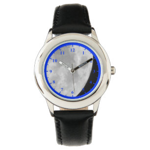 Luna, reloj de acero inoxidable para niños
