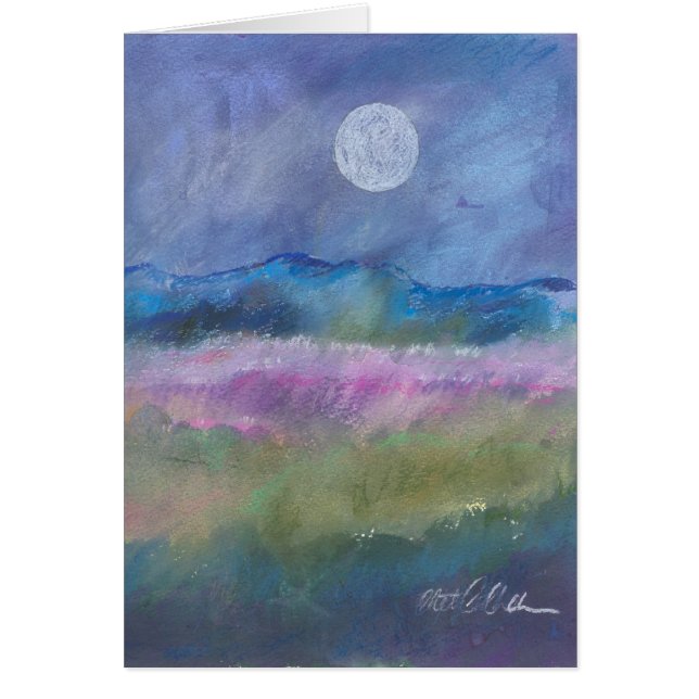 Luna sobre campo del desierto (Frente)