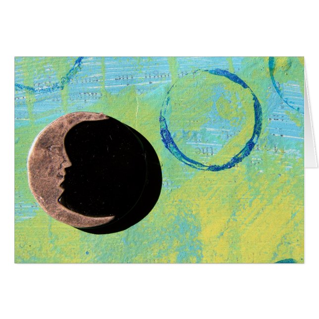 Luna sobre la pintura abstracta (Anverso (Horizontal))