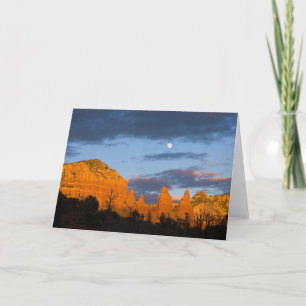 Luna sobre la tarjeta de felicitación de Sedona