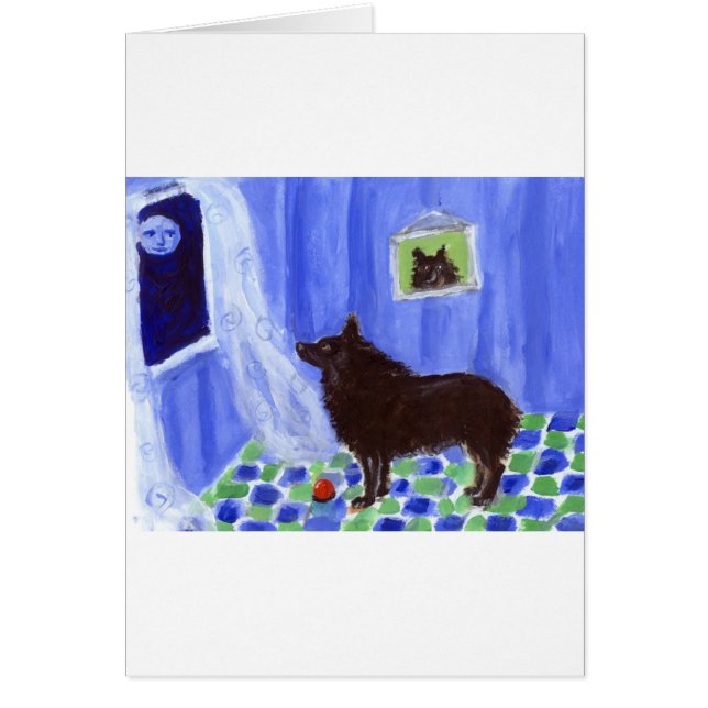 luna sonriente de los sentidos del schipperke (Frente)