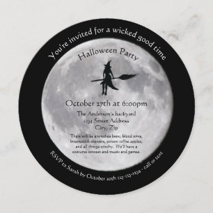 Luna traviesa - invitación del fiesta de Halloween