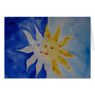 Luna y acuarela de Sun