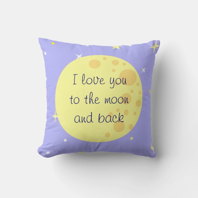 Luna y almohada del personalizable de las (Anverso)