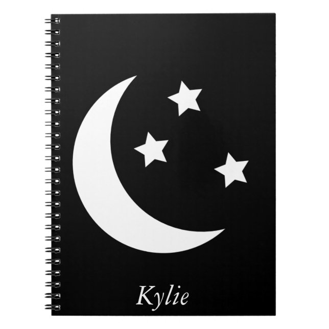 Luna y cuaderno personalizados de las estrellas (Frente)